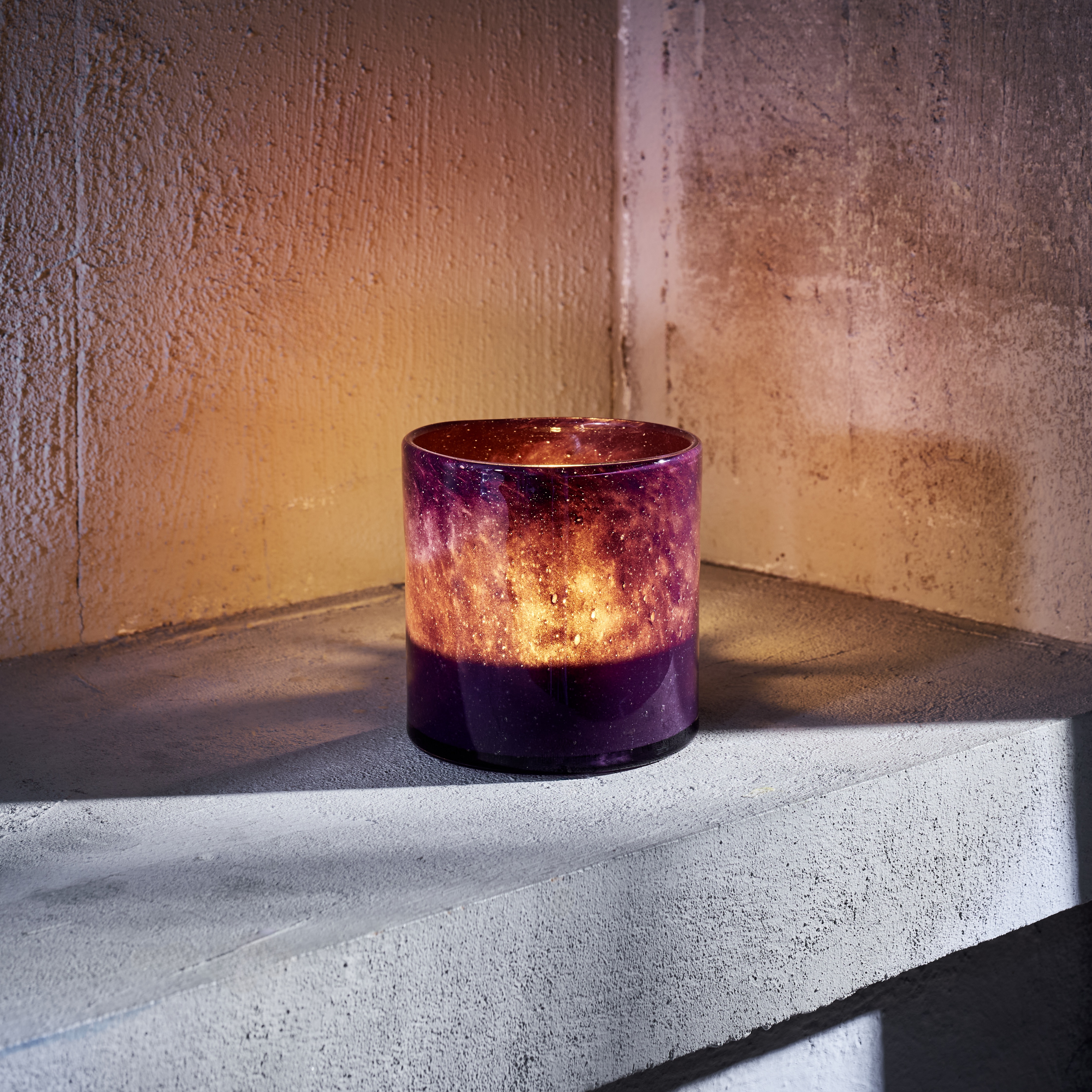 Galaxy Mauve YUYU, Ø 10 cm, hoogte 10 cm, glas