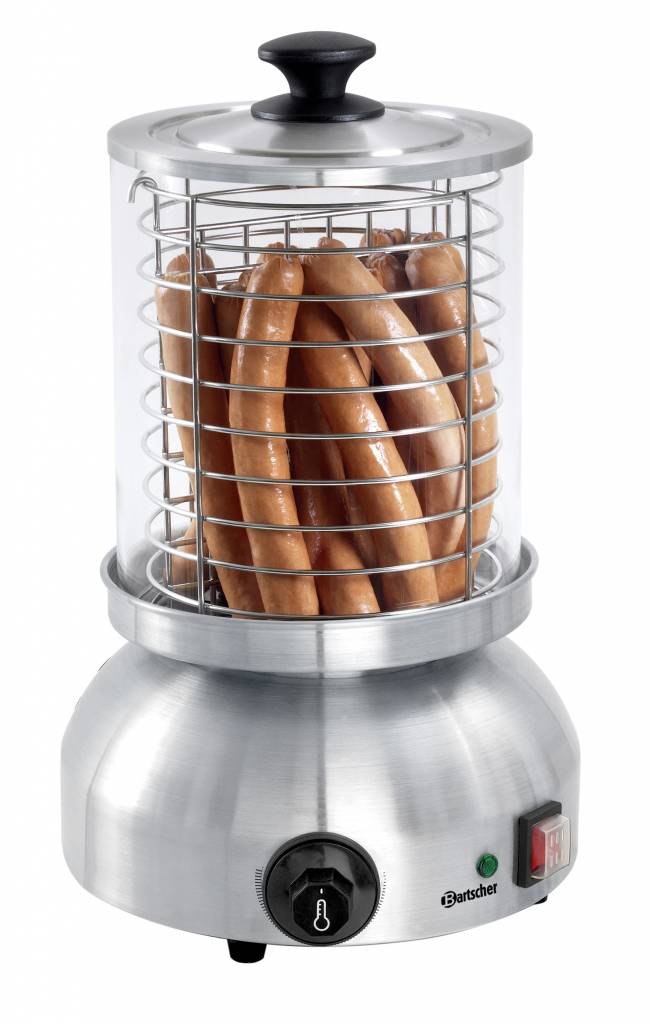 Hot-Dog-Gerät | rund | Glaszylinder Ø 200x(h)240mm