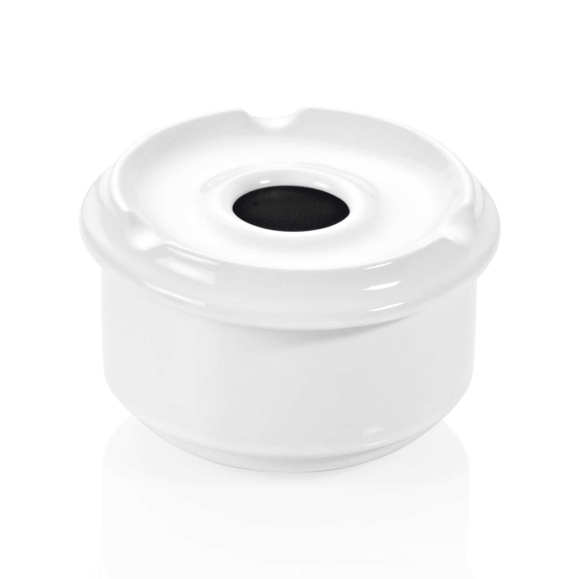 Set de cendriers anti-vent, diamètre 10 cm, ensemble de 6 pièces, porcelaine