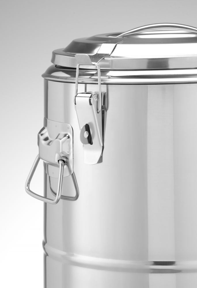 Conteneur isotherme portable  - Kitchen Line - 19L - Argent - Ø350x(H)400mm