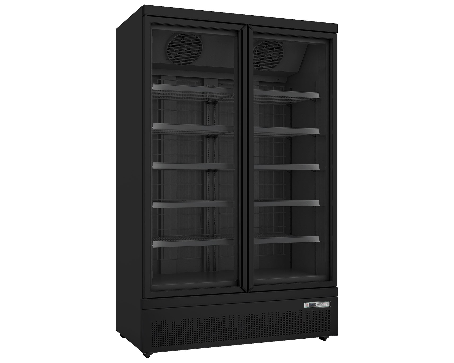 Display Tiefkühlschrank schwarz - 2 Türen - 702L