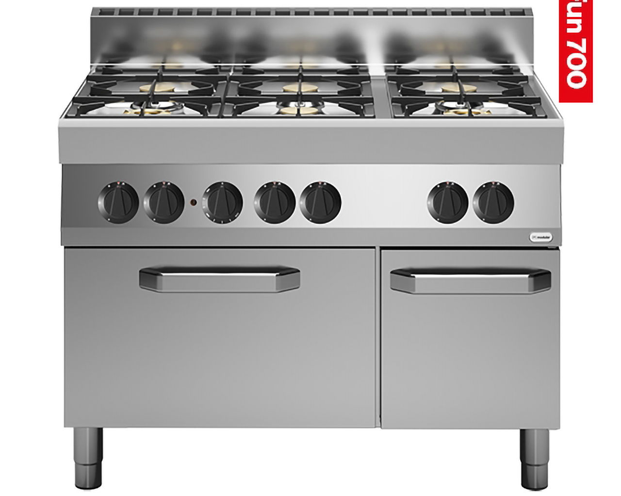 Fornuis met oven Modular - 6-pits - Propaan - 70x110x99cm
