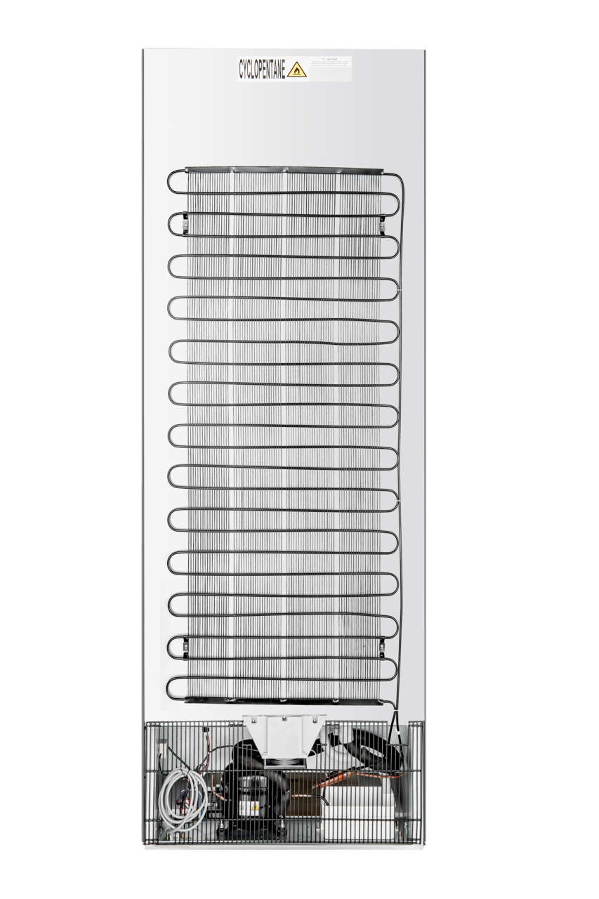 Armoire réfrigérée ECO 400 avec porte vitrée, intérieur en plastique, noir