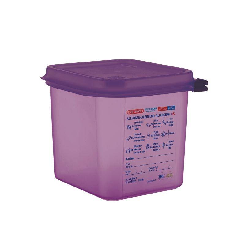 Araven GN1/6 Lebensmittelbehälter | Silikon | 2,6 Liter | Allergen