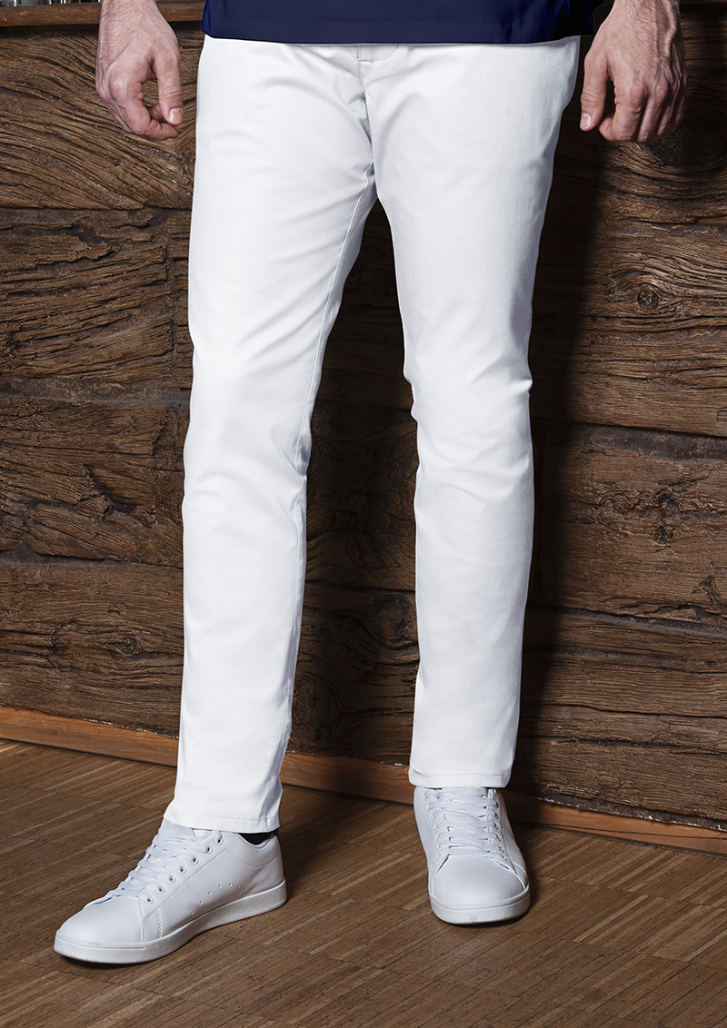 Chino Broek Voor Heren, Modern Stretch - Wit - 46