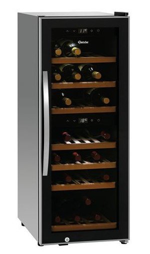 Weinkühlschrank | 38 Flaschen | 2 Temperaturzonen | 396x580x(h)1030mm