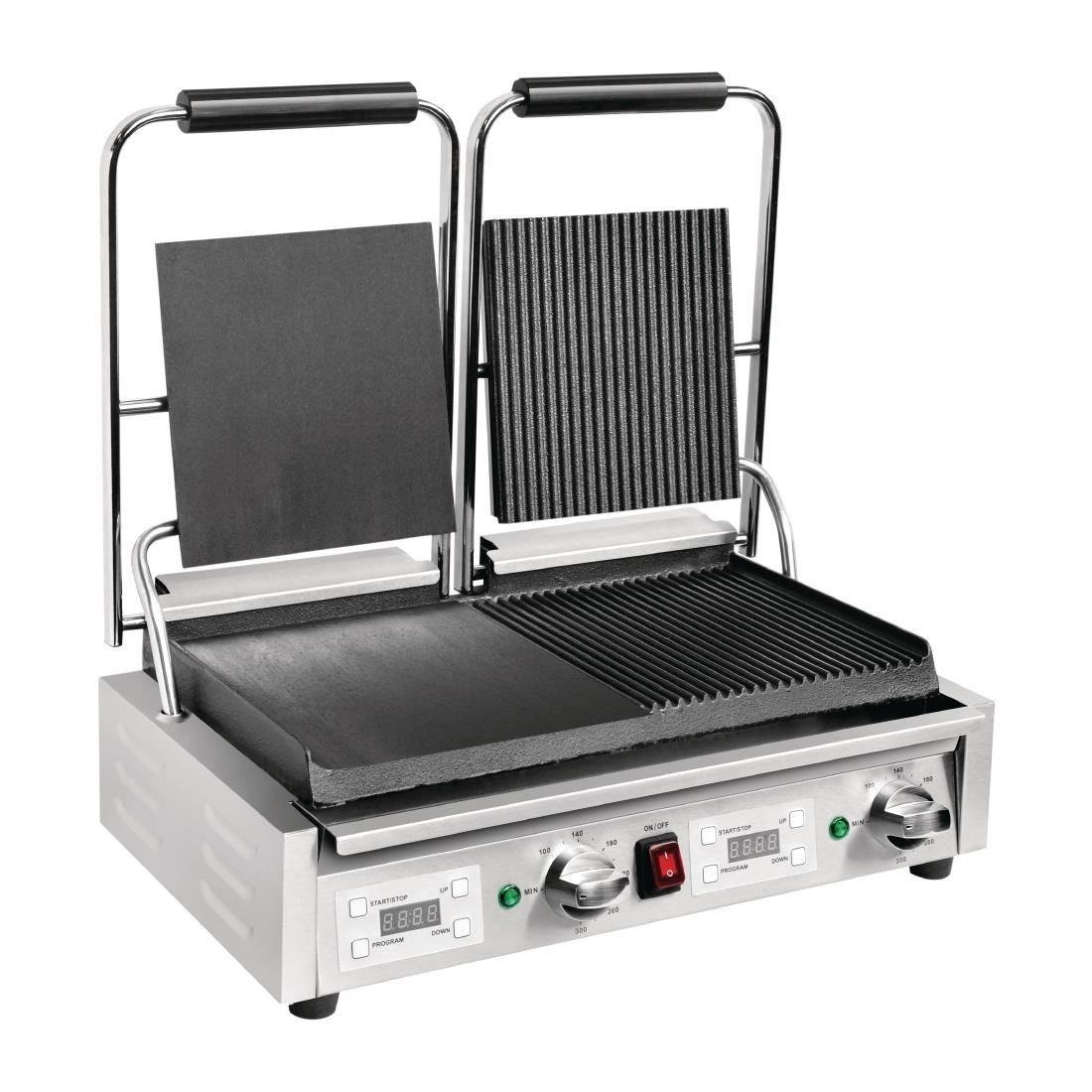 Dubbele Contactgrill | Glad/Groef | 2900W | 550x395x(H)210mm
