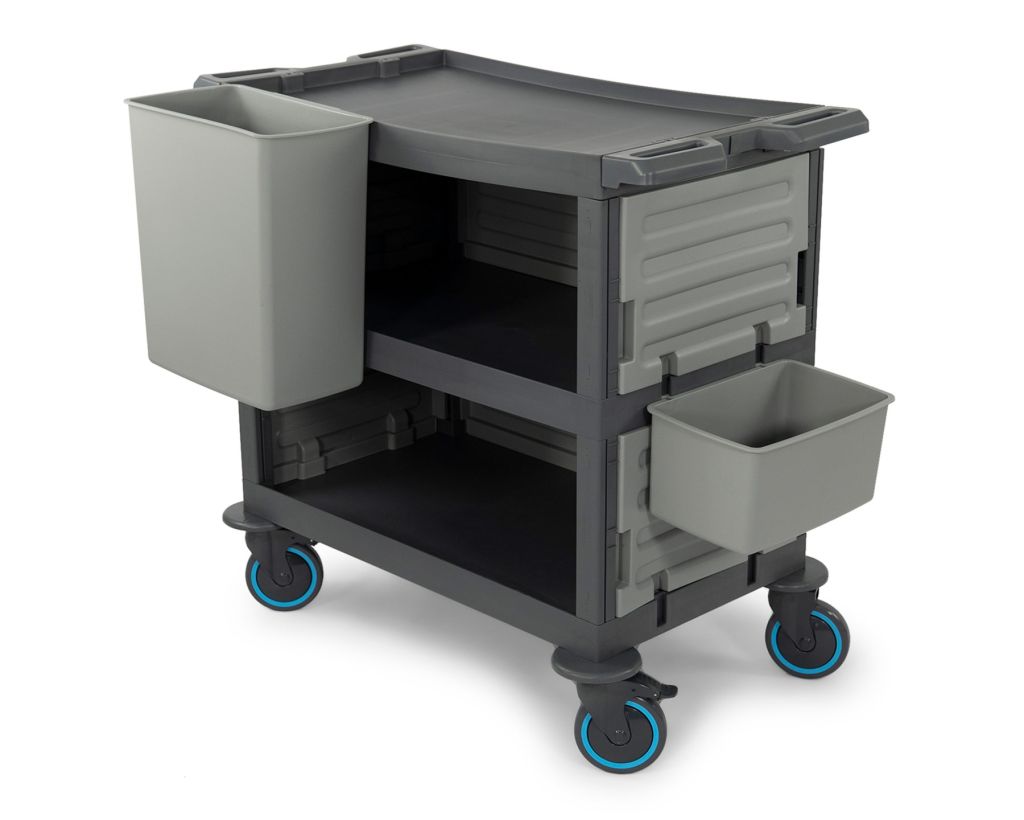 Chariot de Menage Professionnel VEVOR 3 Niveaux Chariot de Nettoyage