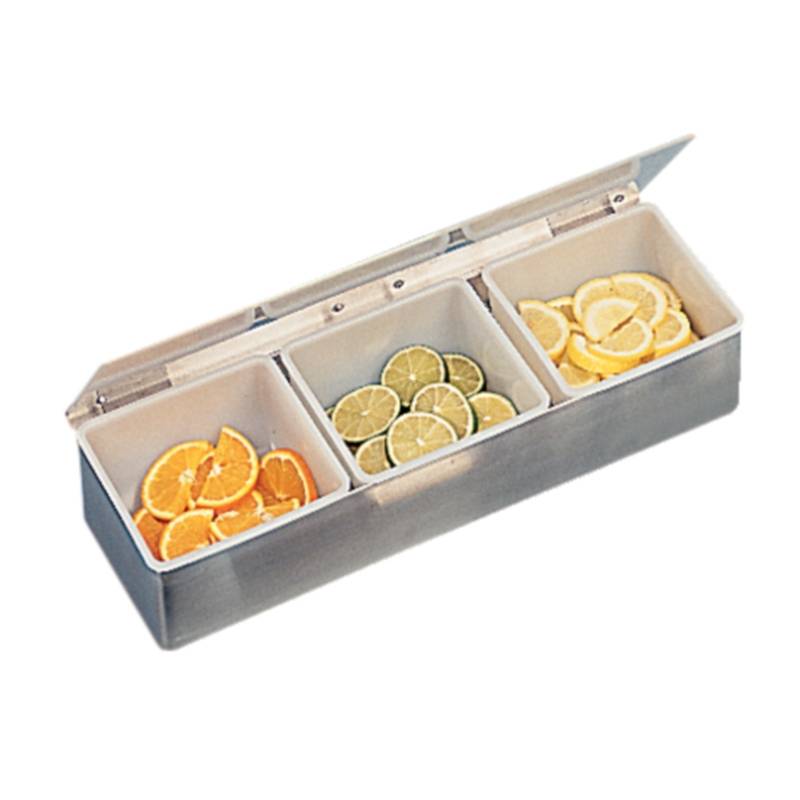 Boîte à Ingrédients 6 Compartiments En Acier Inoxydable 304 - Organisateur Épices Et Condiments Pour Cuisine, Pizza, Bar à Salade