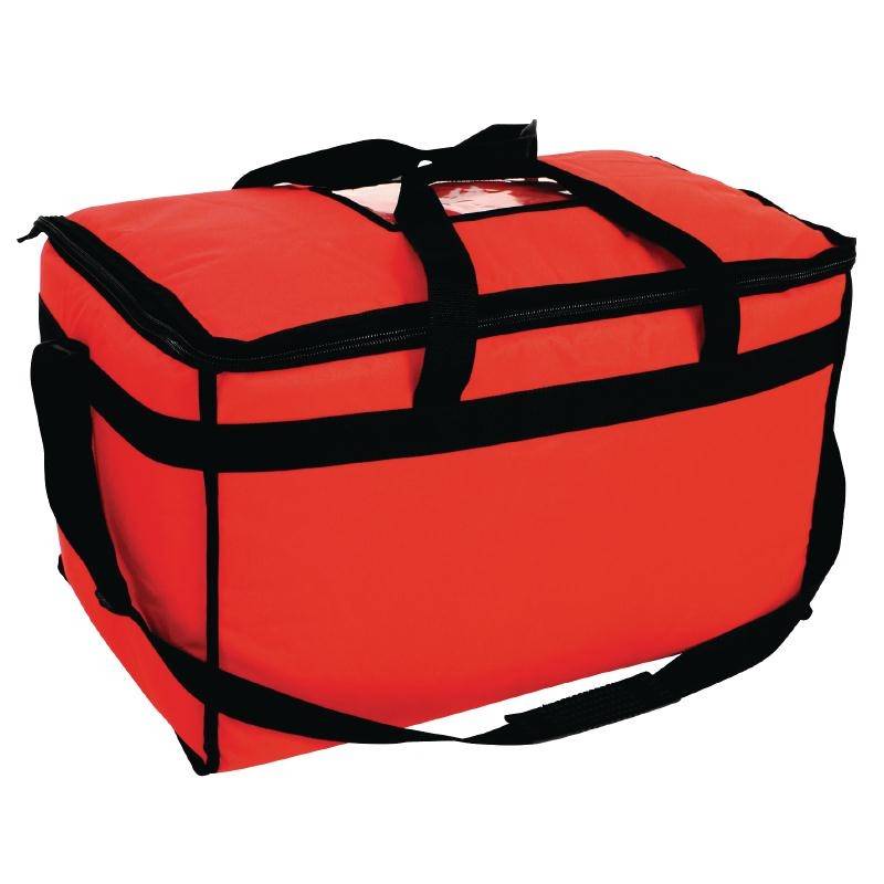 PizzaBag, Premium Pizza-Liefertasche für Lieferdienste (35 * 35 * 20 cm, Rot
